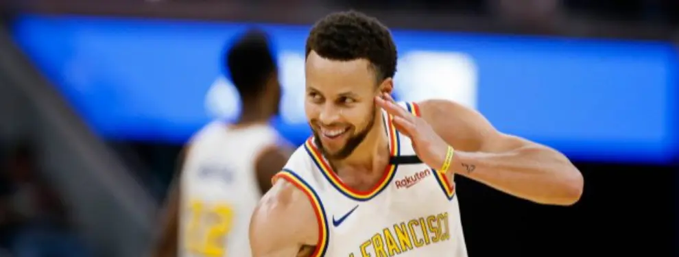 Curry se lanza a por su dupla letal: toque que golpea a LeBron y Davis