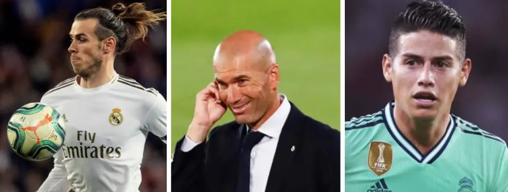 Zidane se la juega a Ancelotti y Mourinho con James Rodríguez y Bale