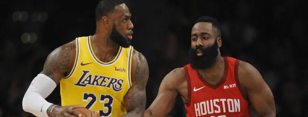 Lío NBA: LeBron empuja a Harden a los Warriors y Stephen Curry flipa