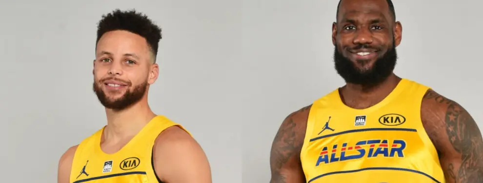 LeBron James y Stephen Curry líderes del nuevo mega equipo All Star