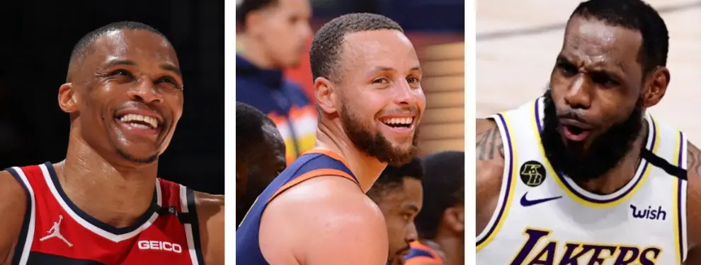 Stephen Curry, LeBron y Russell Westbrook, unidos por el motín NBA