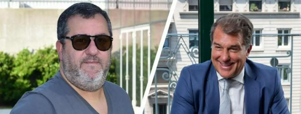 Mino Raiola y Joan Laporta hablan por las dos estrellas de la Eurocopa