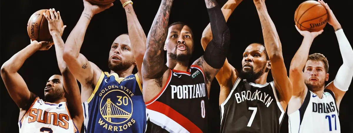Lillard mira a Stephen Curry cuando 'Anteto' pone a CP3 en el mercado