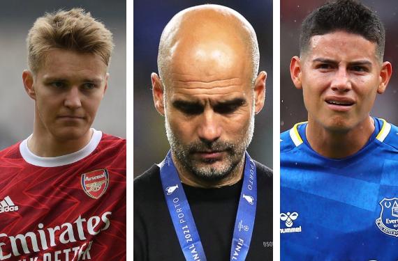 Guardiola y Martin Odegaard, señalados y a James Rodríguez lo trituran