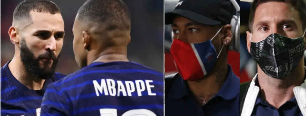 Benzema y Mbappé, giro radical: el peor invierno de Neymar y Messi