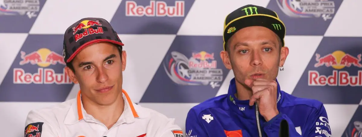 Marc Márquez y Valentino Rossi hablan y silencian MotorLand, vaya palo