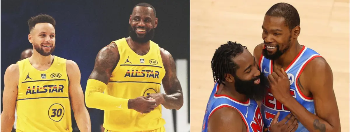 James Harden y KD chocan con 3 muros y Curry y LeBron barren para casa