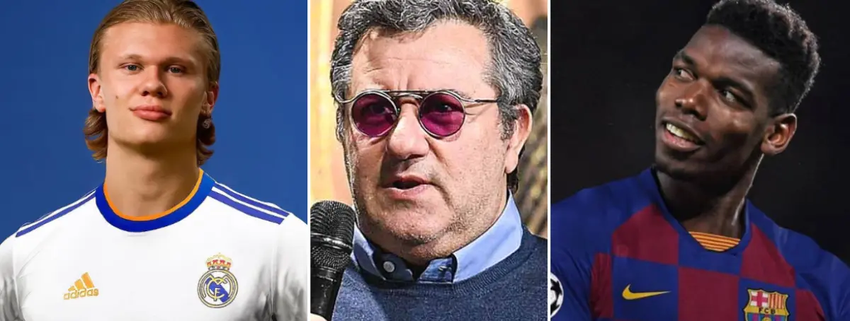 Mino Raiola activa su plan con Laporta y Florentino: subasta inminente