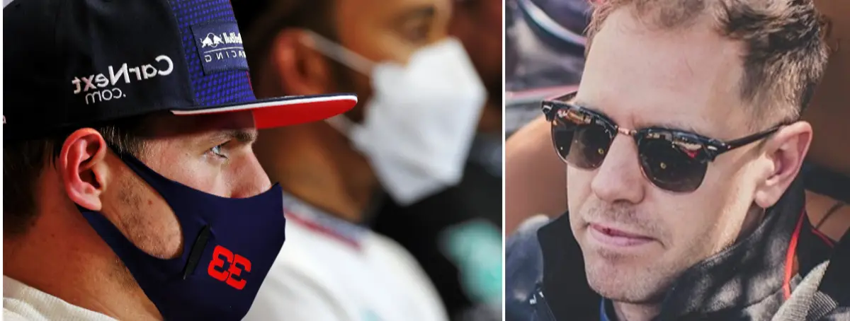 Vettel, en la pelea de Hamilton y Verstappen cargando contra Ferrari