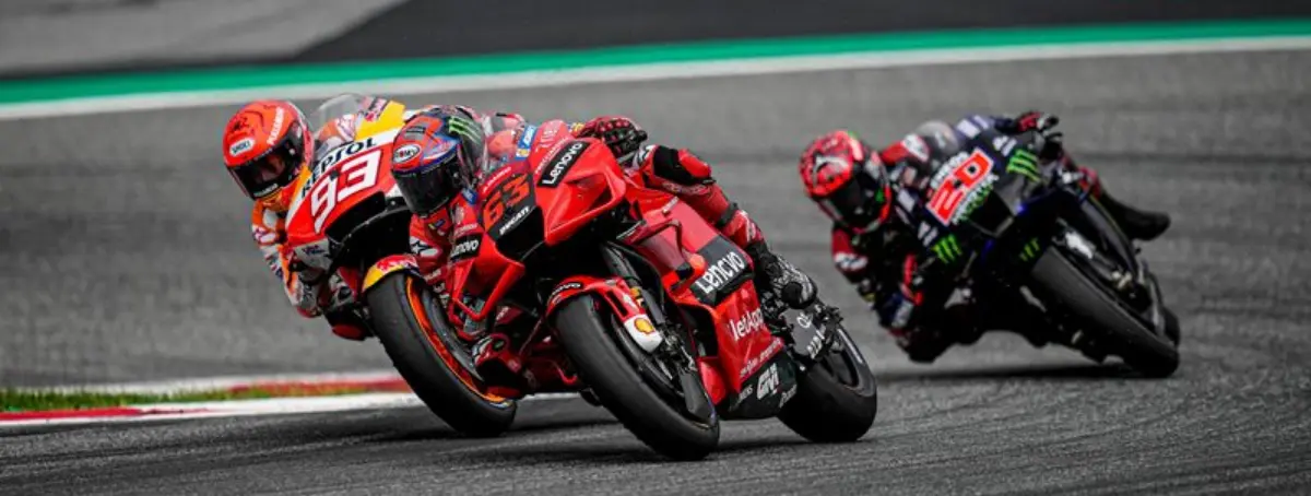 Bagnaia y Ducati desafían a Marc Márquez y Quartararo: primer asalto