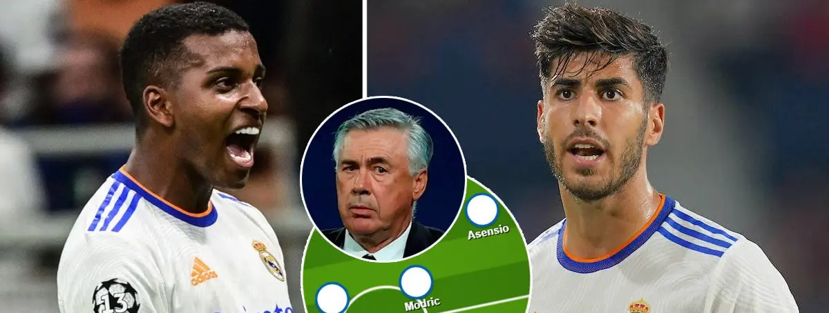 Marco Asensio y Rodrygo en el punto de mira: Ancelotti cambia su plan