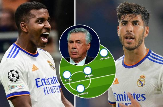 Marco Asensio y Rodrygo en el punto de mira: Ancelotti cambia su plan