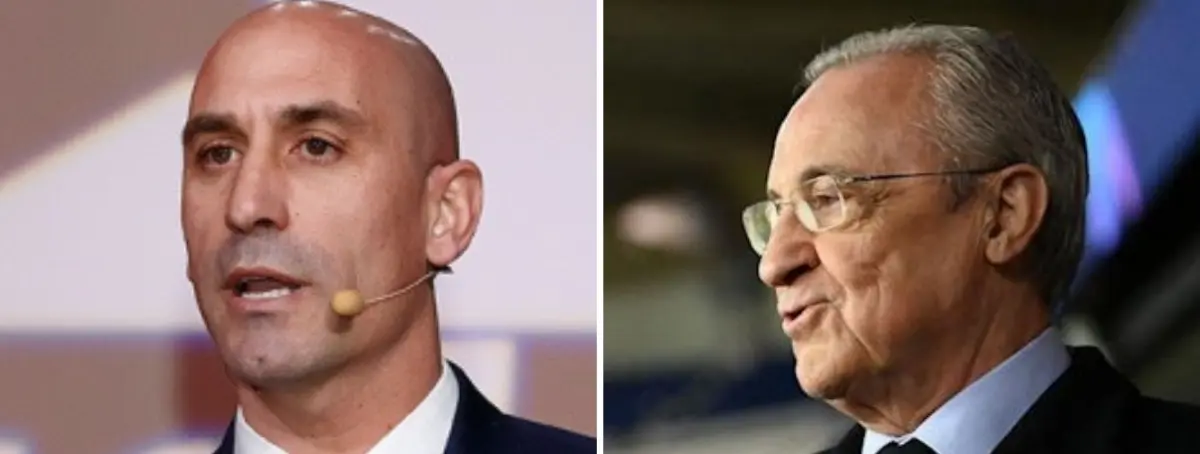 Florentino Pérez estalla contra Rubiales por los arbitrajes