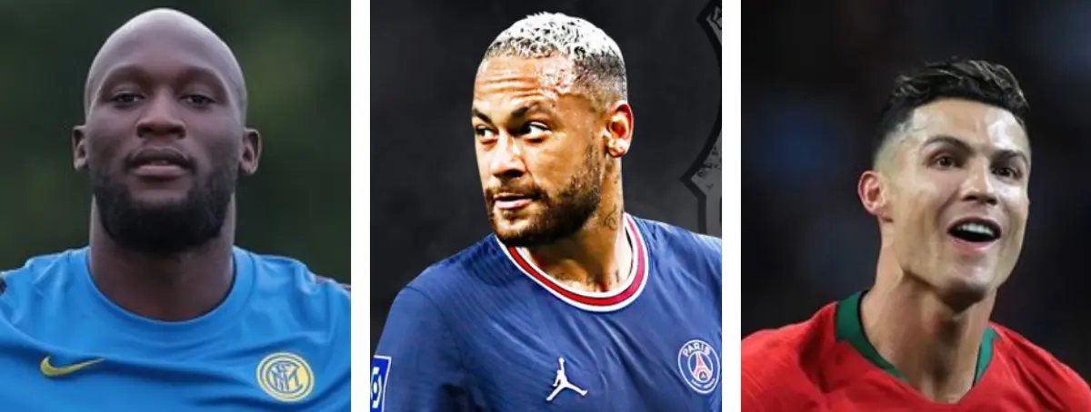 CR7, Neymar y Lukaku justifican a sus pretendientes top en el mercado