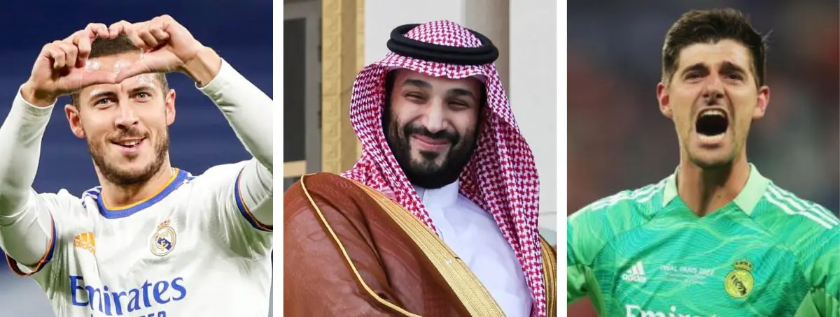 Hazard, muy preocupado: Bin Salmán al acecho y Courtois teme su salida