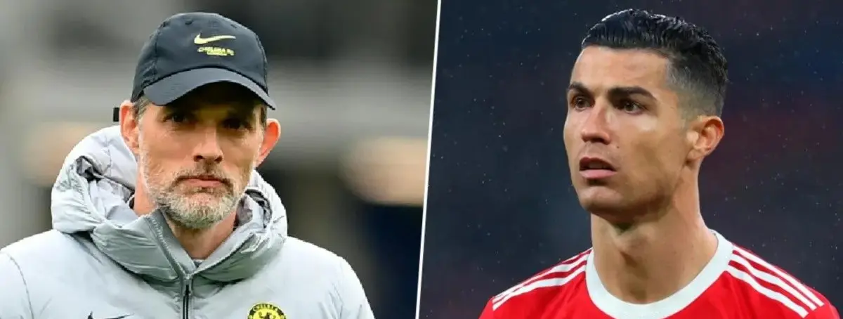 CR7 rompe y se lo roba: Azpilicueta empuja a Tuchel, no es De Jong