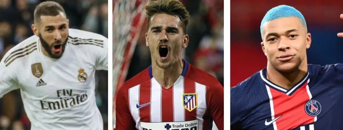 Benzema, Griezmann y Mbappé tienen el mismo problema: miran a la Juve