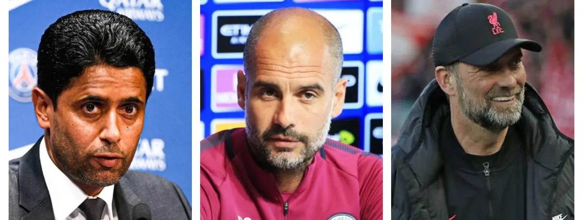 El rival más temido en Europa: Al-Khelaïfi, Guardiola y Klopp avisados