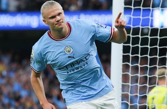 Haaland va en serio: se carga al del Barça y en Manchester alucinan