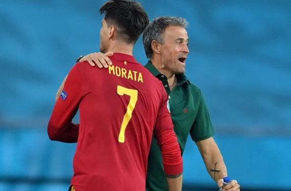 Luis Enrique, KO a su alternativa: problemón, Morata es el único