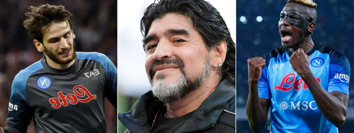 Kvaratskhelia y Osimhen retan a Lautaro: tras 33 años, vida a Maradona