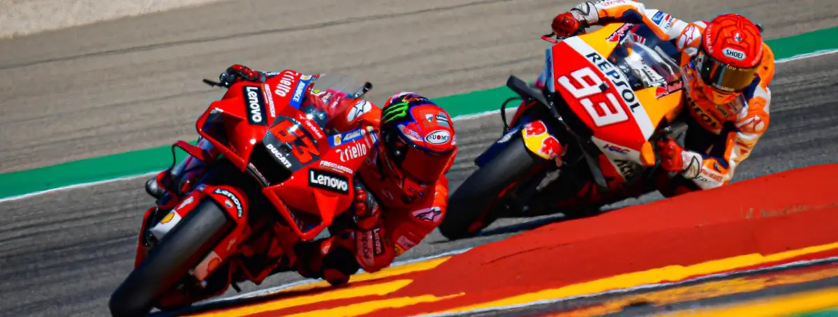 Bagnaia y Ducati asustan y ponen cerco de realidad a Marc Márquez