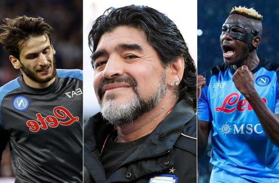 Kvaratskhelia y Osimhen retan a Lautaro: tras 33 años, vida a Maradona