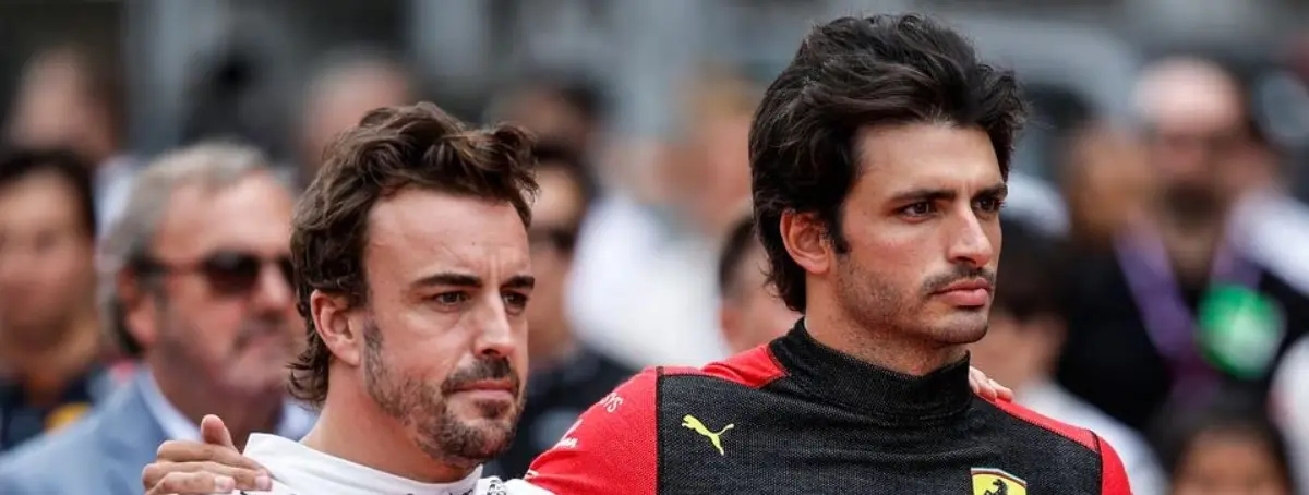 Desastre en los muros de Aston Martin y Ferrari, Fernando Alonso y Carlos Sainz perjudicados