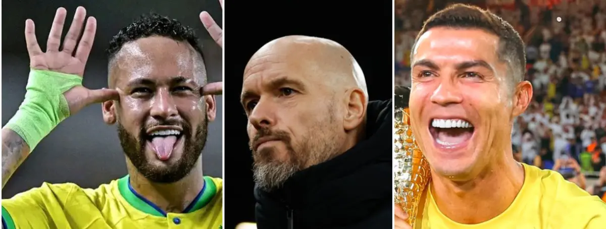 Giro de terror para Ten Hag con Sancho, Antony y Varane: polvorín y a CR7 y Neymar les da la risa