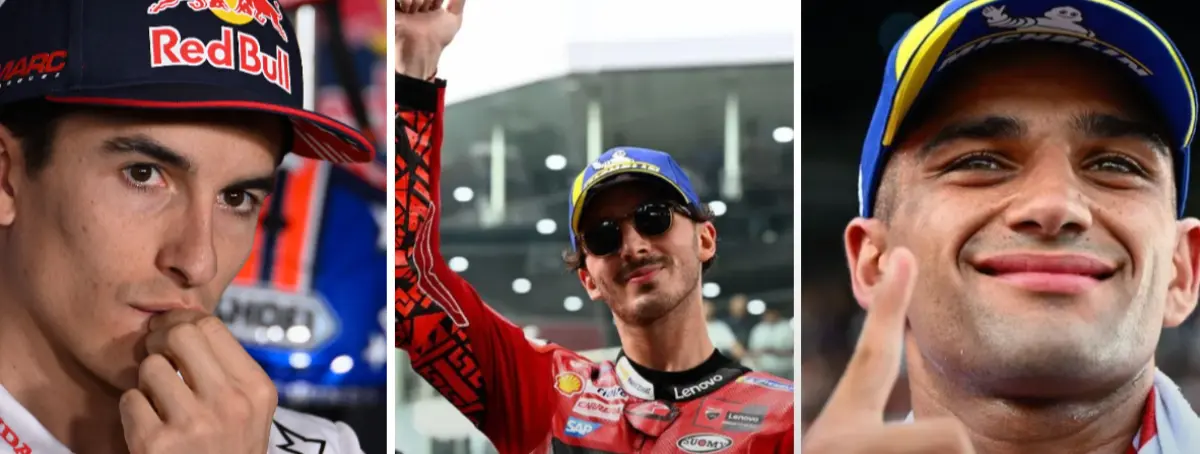 Bastianini y Bagnaia retratados: Jorge Martín incendia un corral al que Márquez llega con dinamita