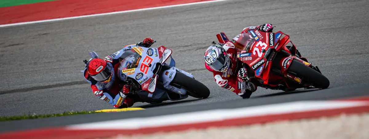 Ducati planta a KTM y Acosta por Quartararo: Márquez ya gana, palo gordo a Bagnaia y Jorge Martín