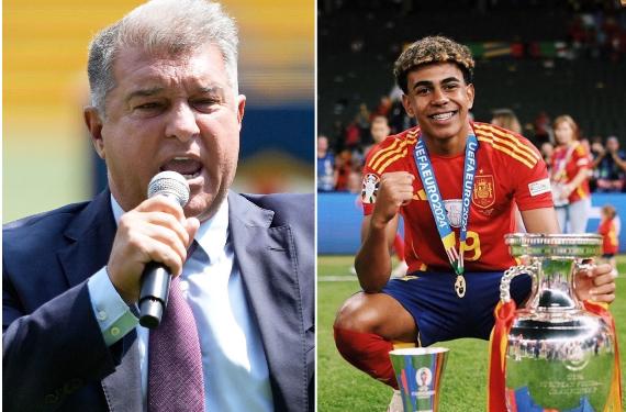 Tras la Euro, Laporta recibe la amenazadora llamada de Mendes por Lamine Yamal: renovación o adiós
