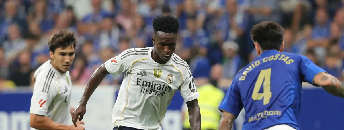 Vinicius se encaró con Xabi Alonso en Oviedo