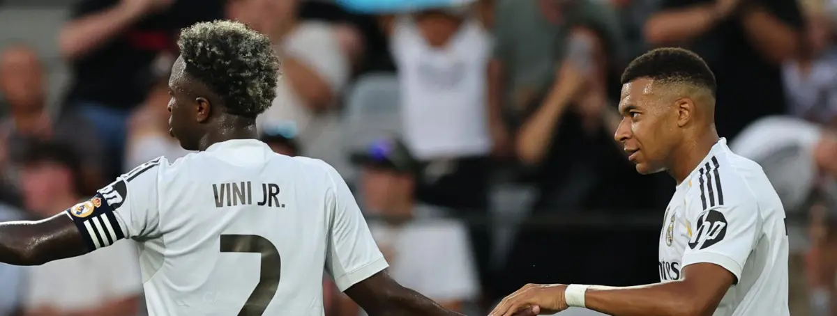 Mbappé se encontró a un Vinicius decaído el lunes