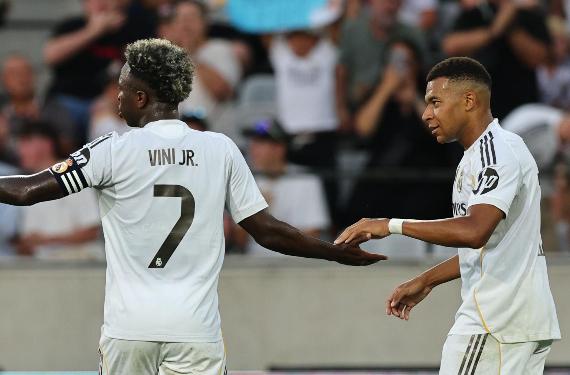 Vinicius y Mbappé llegaron al enfrentamiento en el entrenamiento del miércoles en Valdebebas