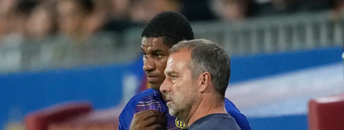 Flick, mano dura, Rashford no fue titular contra el Getafe por impuntual