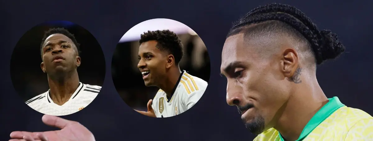 Raphinha ha comenzado a llevarse mejor con Vinicius y Rodrygo que con sus compañeros del Barça
