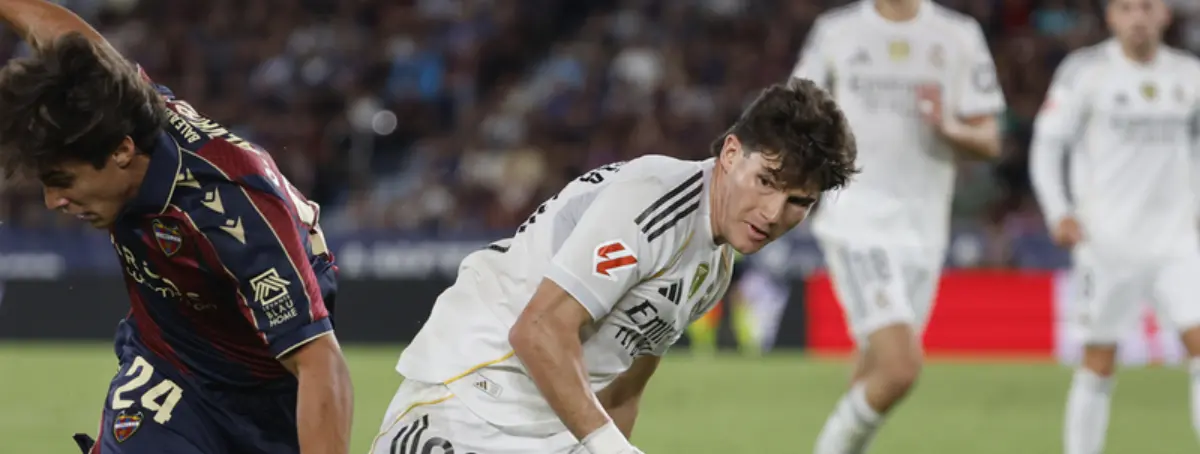 Fran García sigue en el Real Madrid, aunque no lo parezca, no juega; Florentino Pérez lo cambiará por 22 kilos