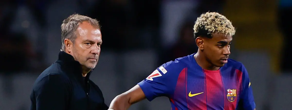 Flick le pega una bronca descomunal a Lamine Yamal antes del Clásico