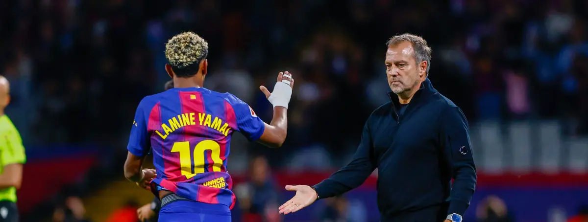 Flick le pegó una bronca tremenda a Lamine Yamal