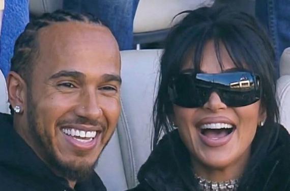 El beso que demuestra la relación de Lewis Hamilton con Kim Kardashian