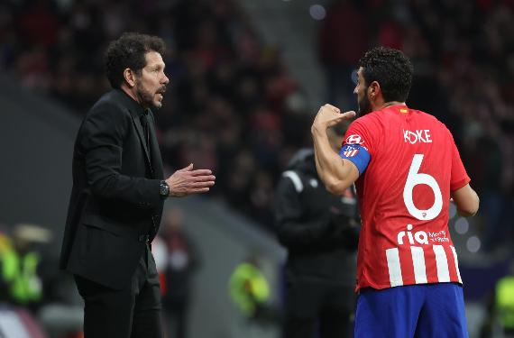 Simeone y Koke estallan y hablan enfadados con un jugador del Atlético de Madrid