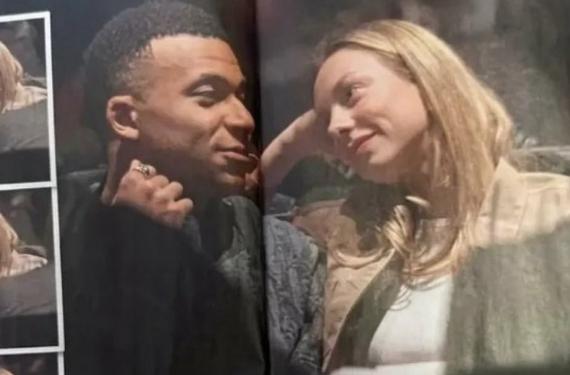 Cazan a Kylian Mbappé con Ester Expósito tras el Real Madrid-Girona